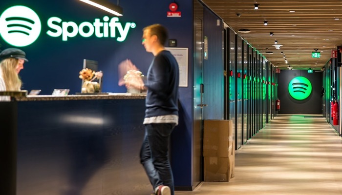 Internal shot of Spotify