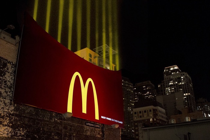 Guerrilla marketing display for McDonald