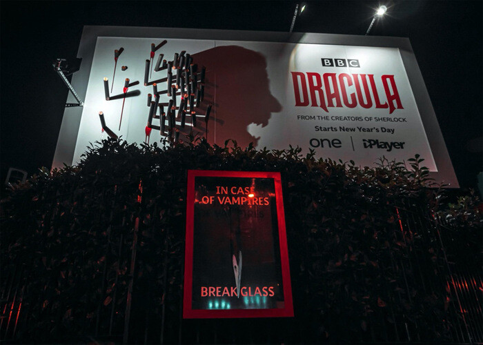 Creative billboard display for BBC original series, Dracula