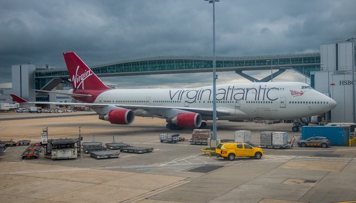 Virgin Atlantic Boeing 747 at Gatwick Airport